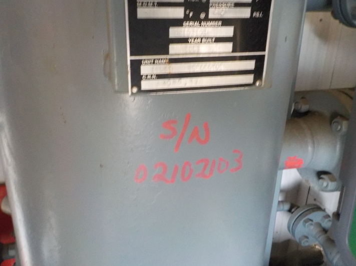 95 HP Gardner Denver #SSHBG, screw compressor, 2-stage, 1800 RPM, Caterpillar G3304NA NG engine, 2004 - Image 10