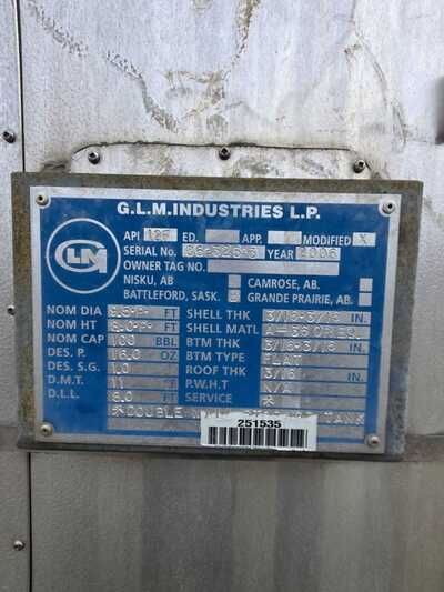 100 bbl Double Wall Coated Storage Tank, 2006 - Image 2