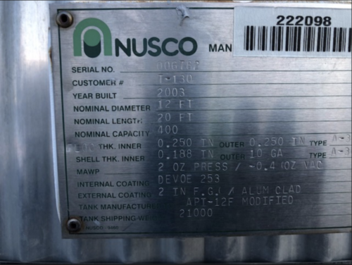400 bbl Coated Storage Tank Produced Water, 2003 - Image 5