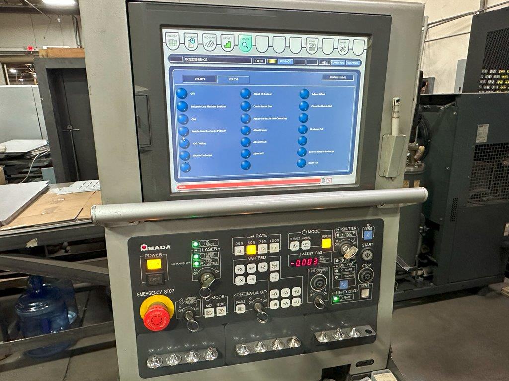 Amada #LC-3015F1NT, CNC Co2 laser, 4000 watts, 5' x10'sheet, 121" X, 61" Y, 3.94"Z, NT Control, Orion - Image 8