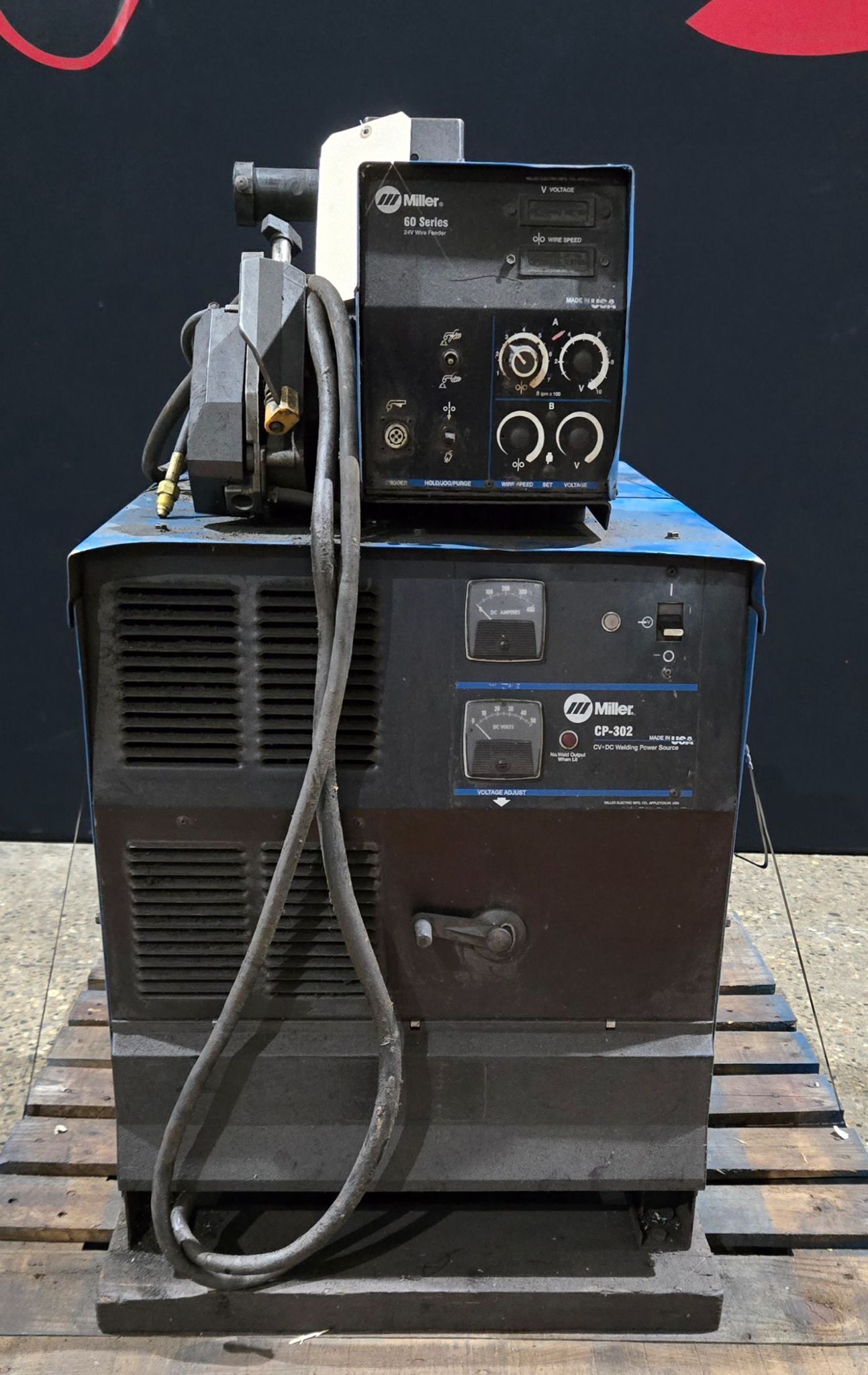 Miller #CP-302, Mig Welder w/Wire Feeder, 300 Amps, 230/460 V Input, 15-38 V Output - Image 1