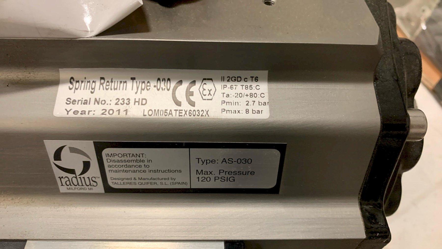 Radius HP #AS-030 RPM, Drive Motors, 120 psig, With R-NM Actuators (2 available) - Image 1