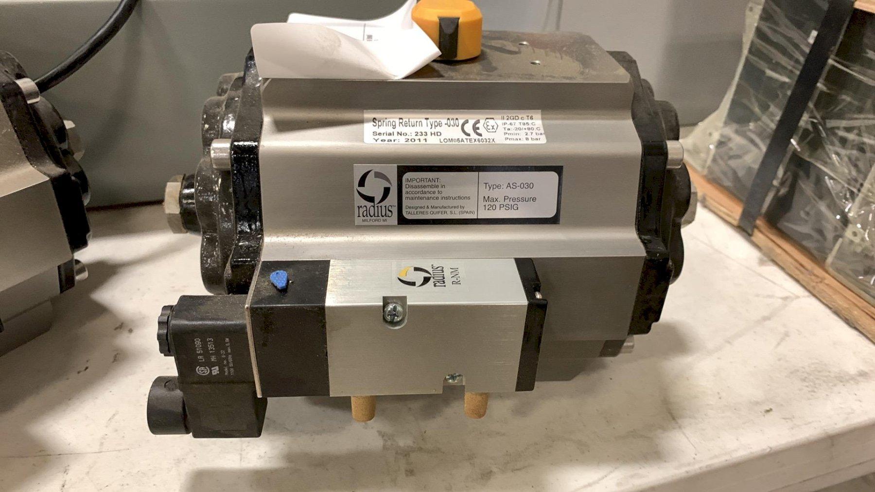 Radius HP #AS-030 RPM, Drive Motors, 120 psig, With R-NM Actuators (2 available) - Image 3