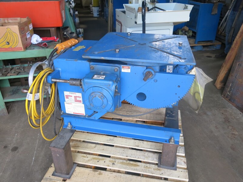 1500 lb. Pandjiris #15-4, welding positioner, 4" capacity, manual tilt, 24" squaring faceplate - Image 3