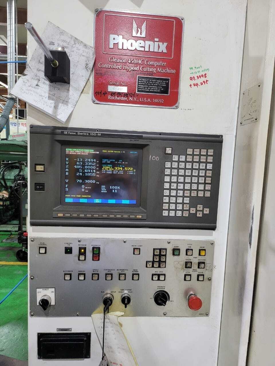 Gleason #450HC, CNC Bevel Cutting Machine, 17.7" Dia Gear, 2.6" max face, 10.1 ratio, dry cut, Fanuc 150-MB - Image 2