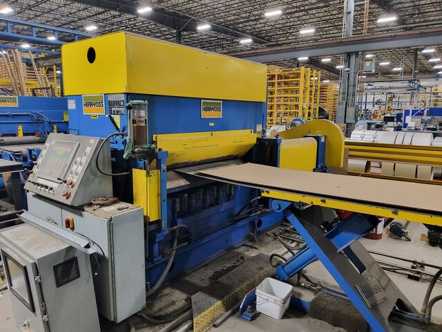 48" x .8" Herr Voss, Cut-To-Length line, 20000 lbs., w/ precision leveler, coil car, reel, shear, stacking - Image 7