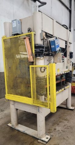 100 Ton, Beckwood #1002662, 4 post hydraulic press brake, 14" Shut Height, 2-1/2" X 38" X 60" bolster plate - Image 6