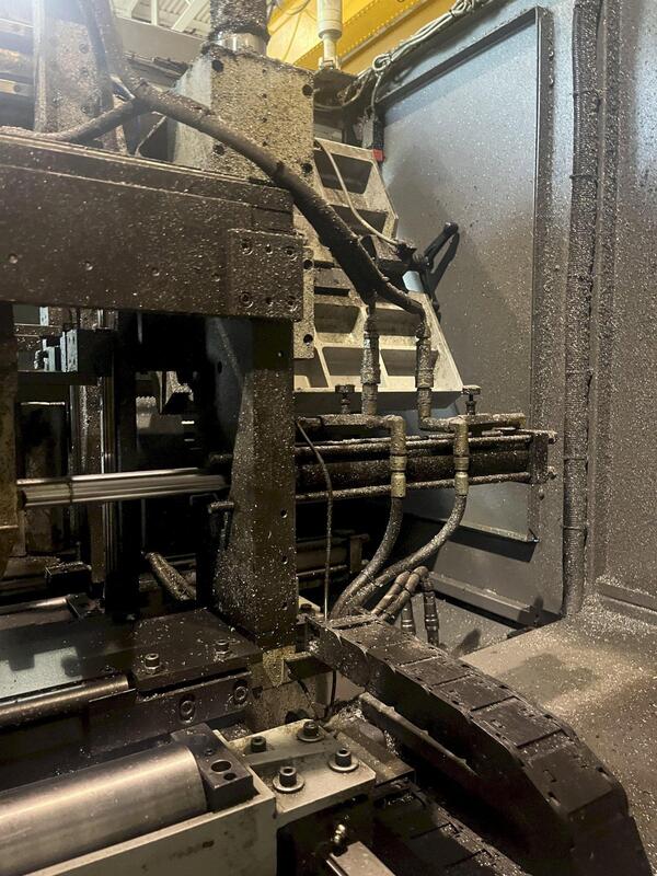 11" x 13" Hyd-Mech #H-11A, prog automatic horizontal band saw, 120" x 26" roller exit table, TS-50 - Image 4