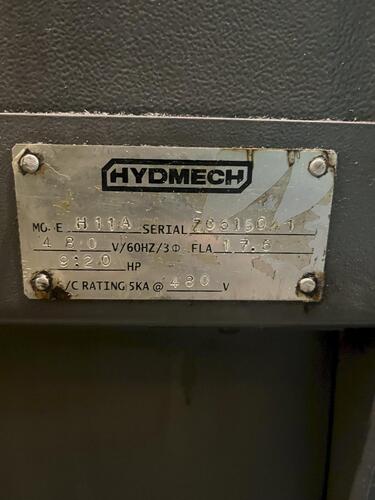 11" x 13" Hyd-Mech #H-11A, prog automatic horizontal band saw, 120" x 26" roller exit table, TS-50 - Image 6