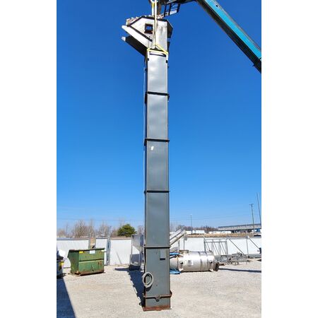 Carter, Bucket Elevator, 27' 3" Discharge Ht, 12" x 7" bucktes @ 6", side discharge, 30' 2" overall H, 2 HP - Image 1