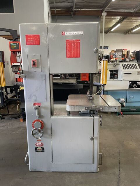 20" x 12" Powermatic #87, vertical bandsaw, 24" x 24" table, 2 HP, 1" x 1/8" x 151" blade, 40-4500 RPM, - Image 1