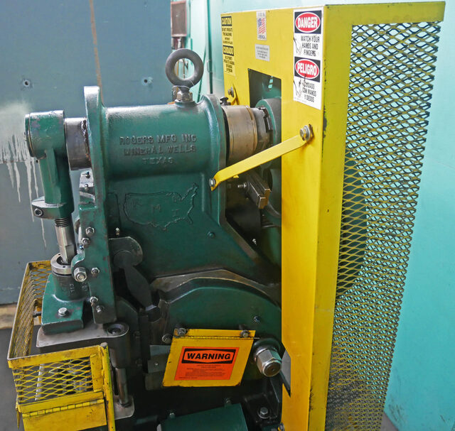 2" x 2" x 1/4" Rogers #Presshear-No.-10, Power Ironworker, 18 Ton Punch capacity, 2" Stroke, 6.5" Shut - Image 8
