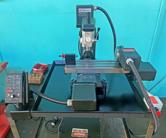 Servo #M-7844-842, CNC mini-mill w/4th Axis Rotary Table, 10" X, 5.25" Y, 3.5" Z, 16.75" x 5" Table, (3) 3/8" - Image 2