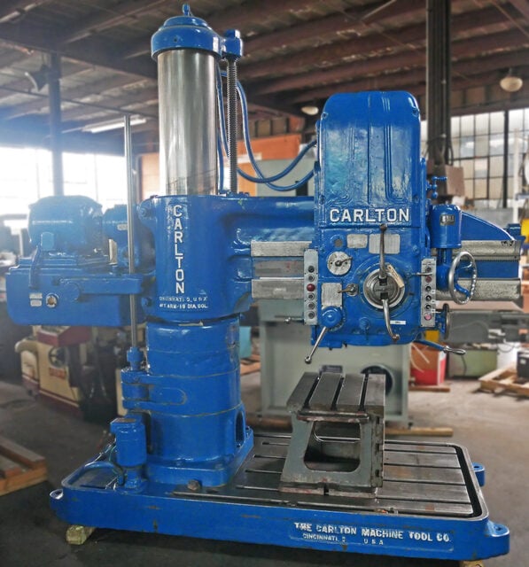 4' -13" Carlton #3A, Radial Arm Drill Press, 36" Horz. Head Travel on Arm, 31" Vert. Arm Travel on Column, 10 - Image 4
