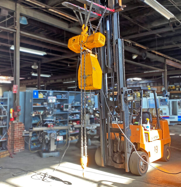5 Ton, Harrington #ER050LD, Electric Chain Hoist, 25' capacity, 230/460 V - Image 1