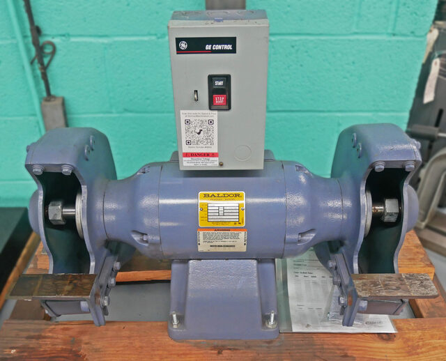 12" Baldor #1215W, Industrial Grinder, 2" Wheel Face, 1.25" Shaft diameter, 2 HP, 1500-1800 RPM, 208-230/460 - Image 1