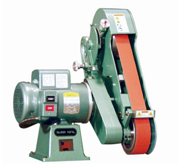 2.5" x 60" Burr King #960-250, 2-Wheel Belt Grinder, Variable Speed, 800-8000 SFPM, 1.5 HP, 120 V, new - Image 1