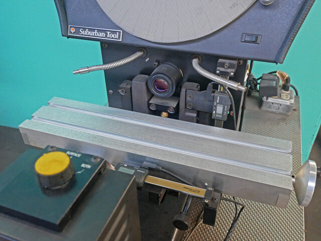 14" Suburban Tool #MV-14, Optical Comparator, 4.5" x 19" Stage w/8" Horz. & 4" Vert. Travel, 100 lbs. Ball - Image 7
