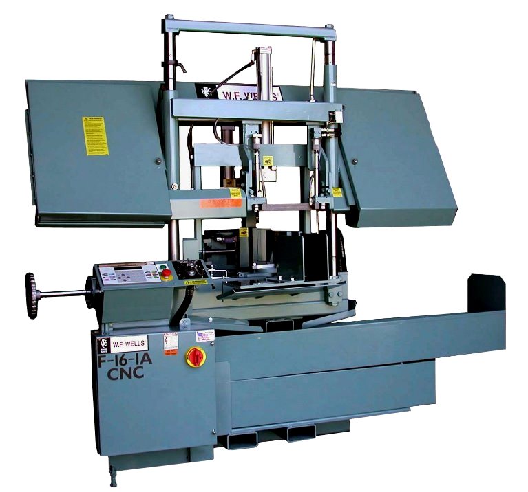 16" x 18" W.F. Wells #F-16-1A-CNC, CNC automatic twin-post band saw, 5000 lbs. capacity, 180" x 1.25" blade - Image 1