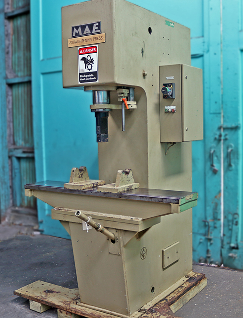 45 Ton, MAE #S40RH, Straightening Press, 1.89" Downwards, 5.5" Upwards, 7.87" Stroke, 11" x 55" Table, 2" - Image 2