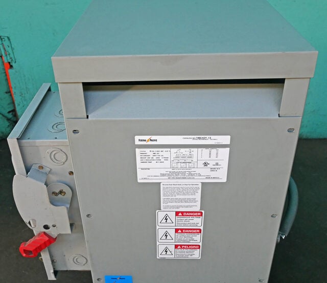 15 KVA 480 Primary, 208/120 Secondary, Federal Pacific #36-B, Three Phase Dry Type Transformer, Class AA, 60 - Image 8