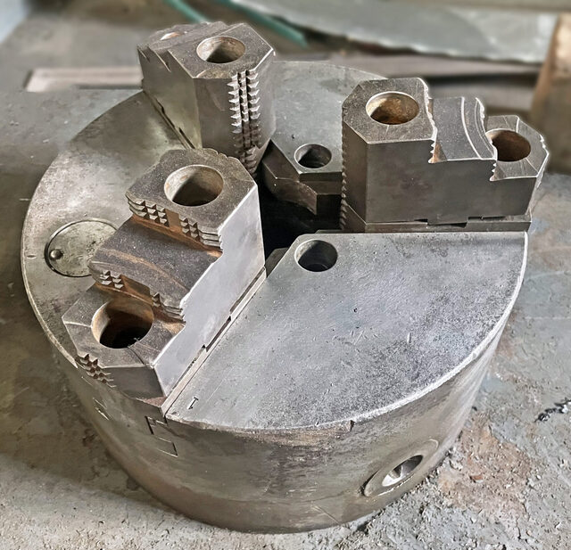 10" Cushman, Top Reversible 3-Jaw Chuck w/Flat Back Mount - Image 5