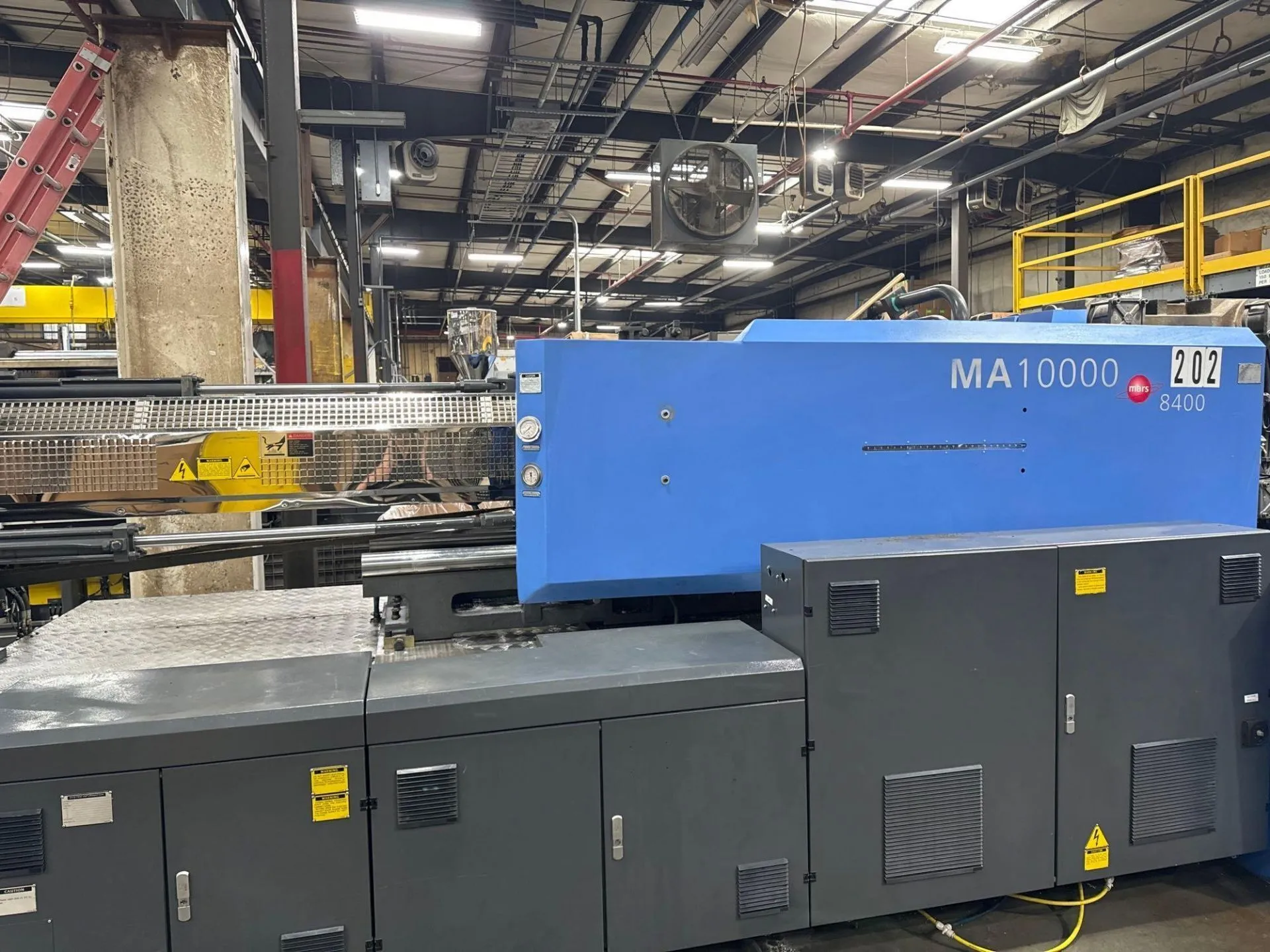 1124 Ton, 155 oz., Haitian #MA-10000/8400, horizontal injection molding machine, 45.67" x 45.67" tie bar - Image 2