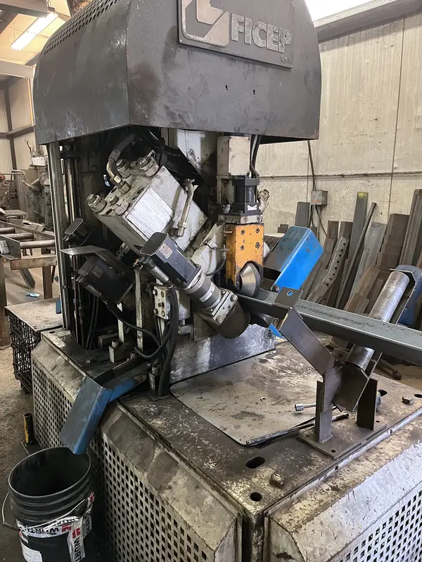 Ficep #A-152, Angle Line, 6" x 6" x 5/8" Angle Size, 30" L Stock, 1-3/16" Hole, 2002 - Image 3
