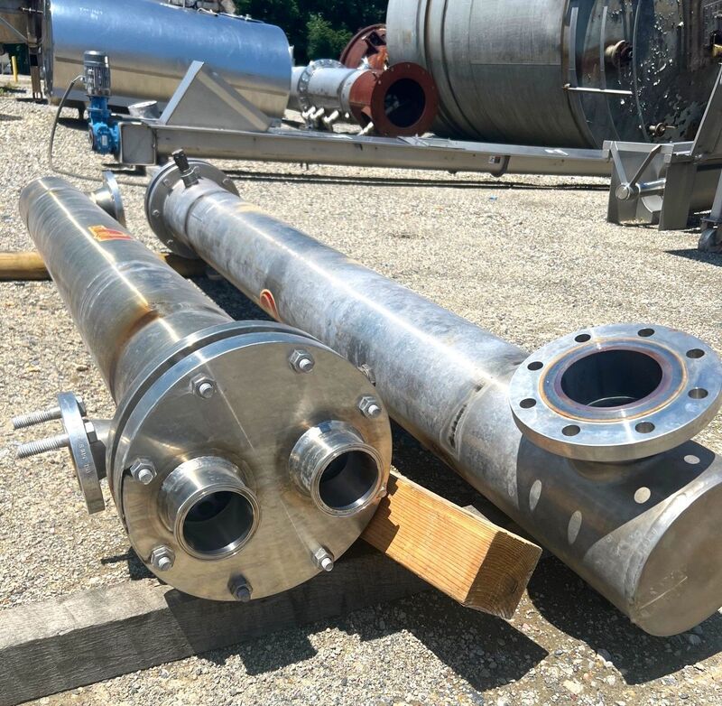 50 sq.ft., 150 psig shell, 150 psig tube, Enerquip, Stainless Steel horizontal shell & tube heat exchanger - Image 2