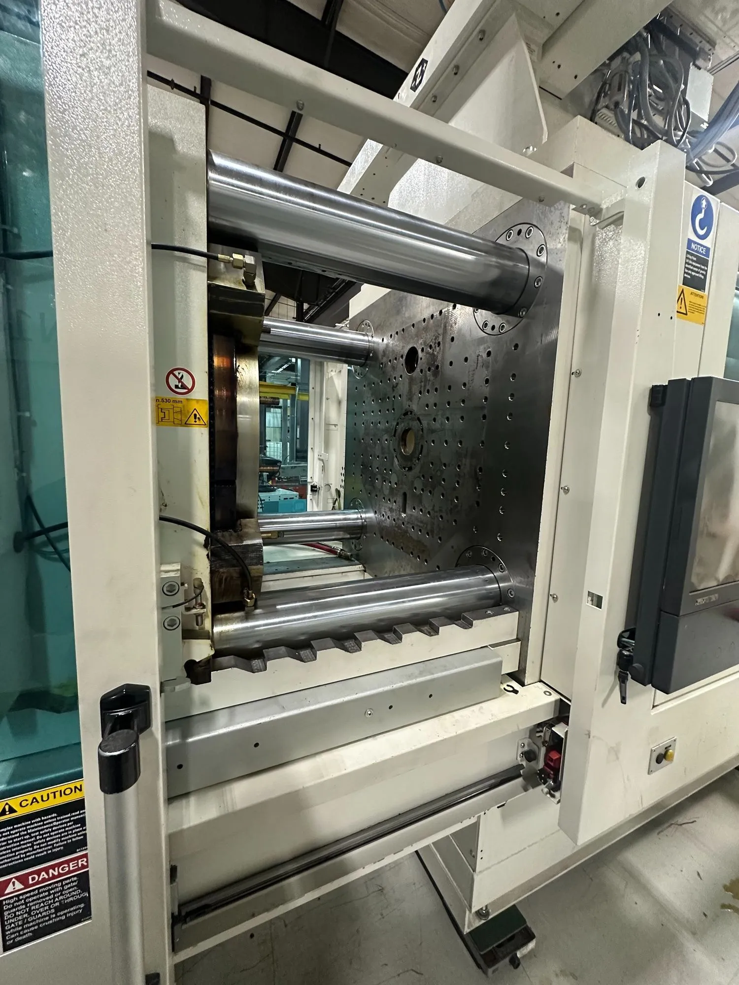 394 Ton, 13.9 oz., Krauss Maffei #Multinject-CXZ350-1000/380, horizontal plastic injection molder, 52" DL - Image 7