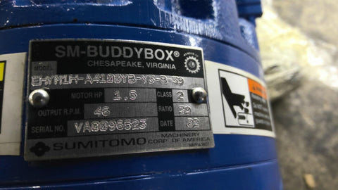 1.5 HP, SM - Buddybox #EHYM1H-A4100YB-Y3-B-39, 39.00 :1 ratio, 230/460 Volts - Image 5