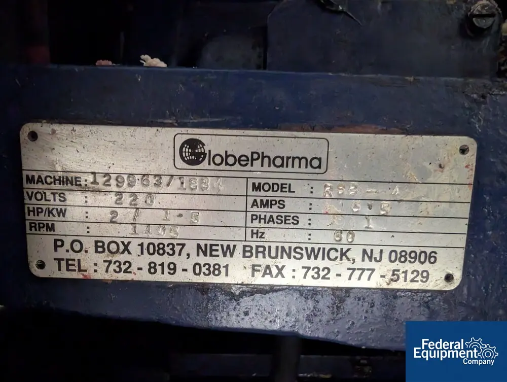4 ton, GlobPharma MiniPress-1 #RSB-4, Rotary Tablet Press, 10 station, keyed upper, B tooled, 16mm diameter x - Image 2