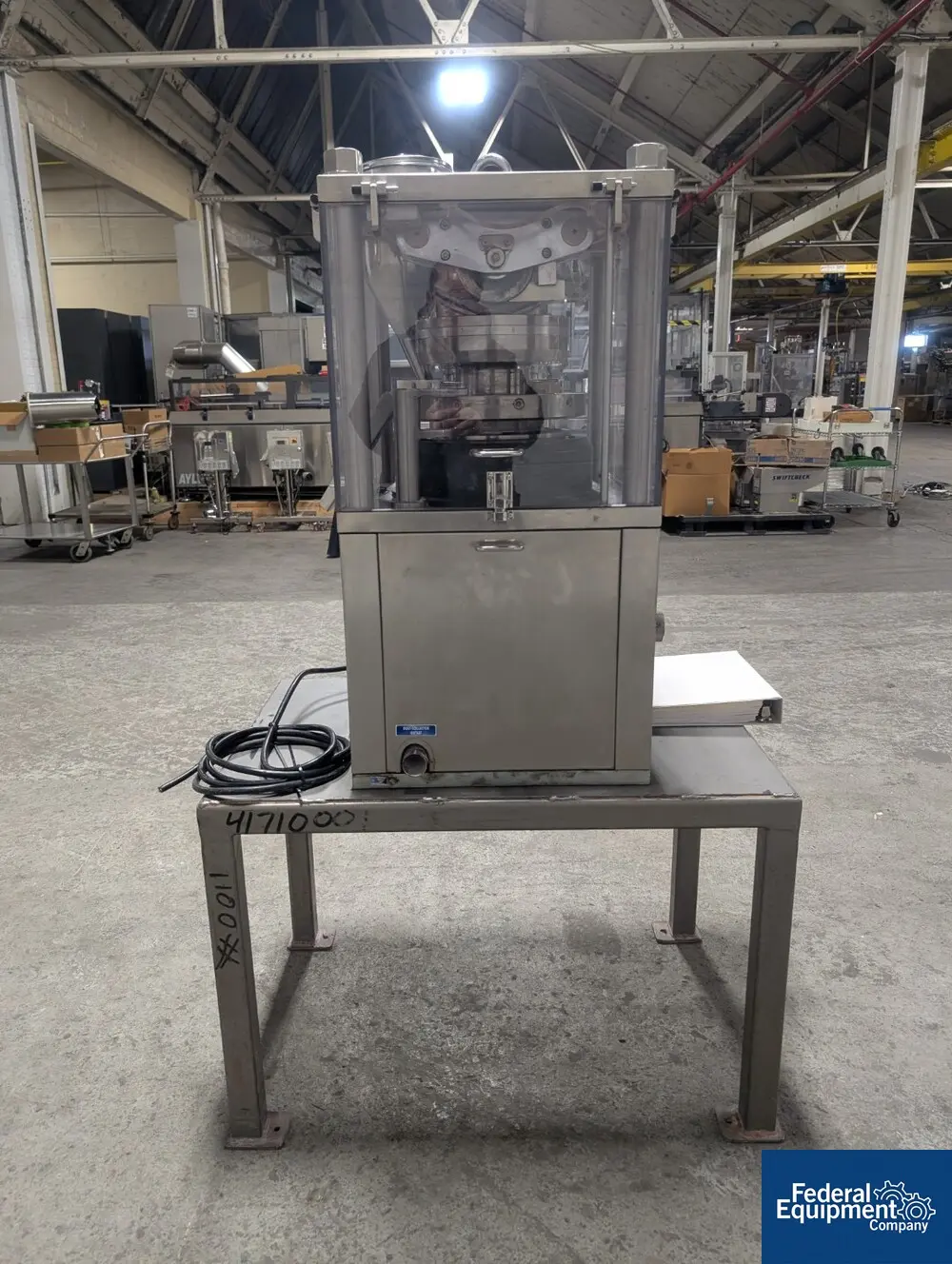 4 ton, GlobPharma MiniPress-1 #RSB-4, Rotary Tablet Press, 10 station, keyed upper, B tooled, 16mm diameter x - Image 4