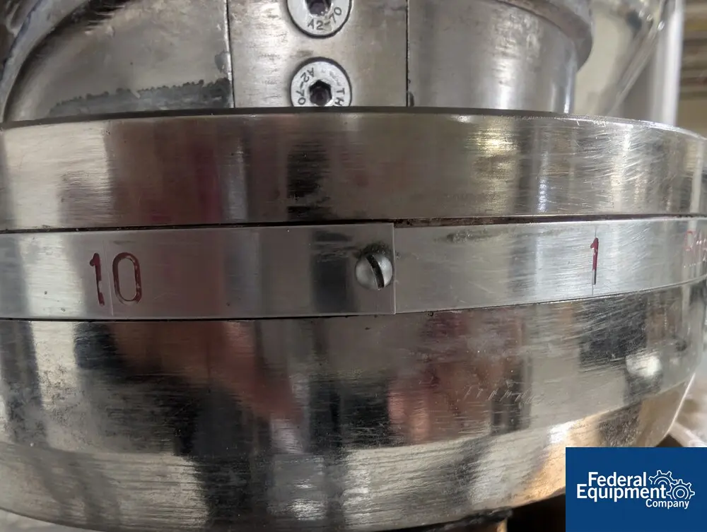 4 ton, GlobPharma MiniPress-1 #RSB-4, Rotary Tablet Press, 10 station, keyed upper, B tooled, 16mm diameter x - Image 8