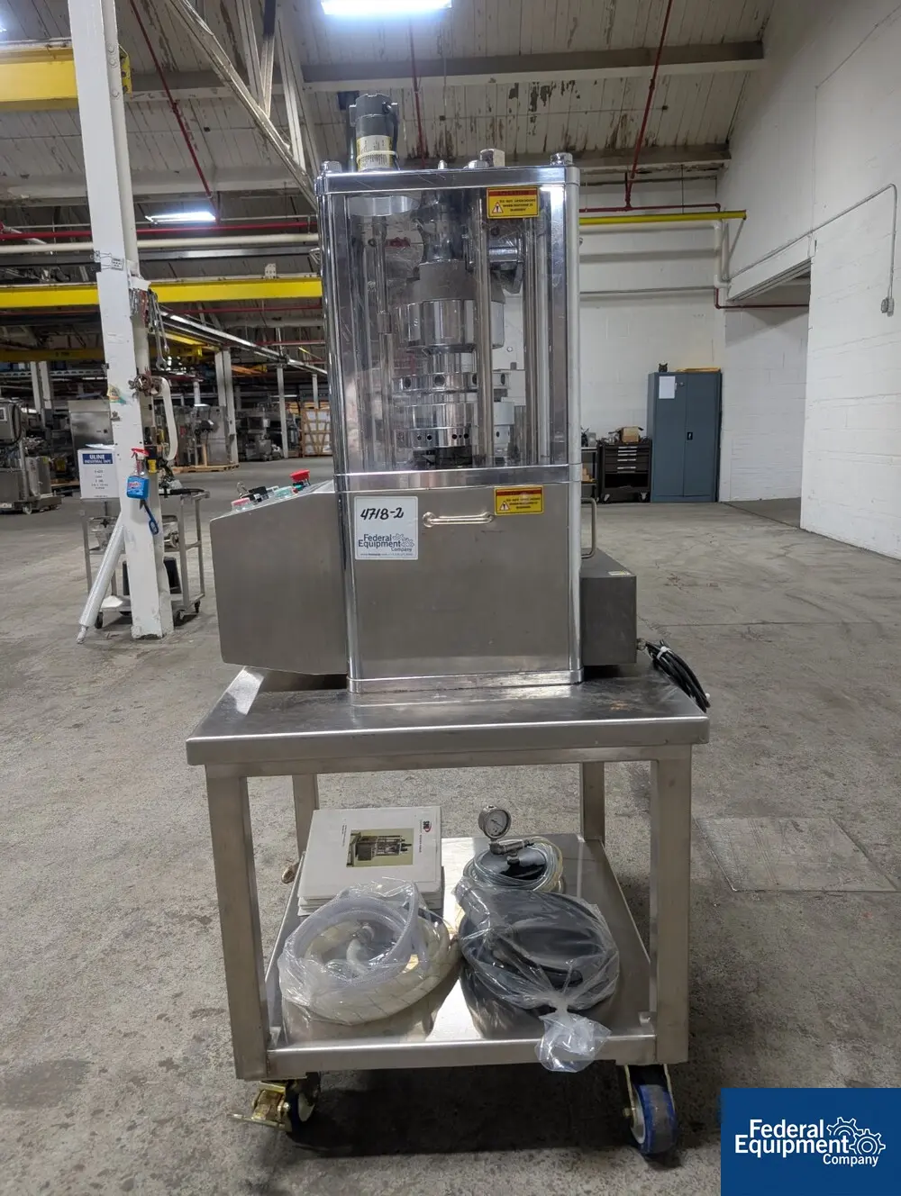 6 Ton, Riva #Piccola-B-C, Tablet Press, 10 stations, keyed upper guides, 16mm diameter x 18mm fill max, force - Image 3
