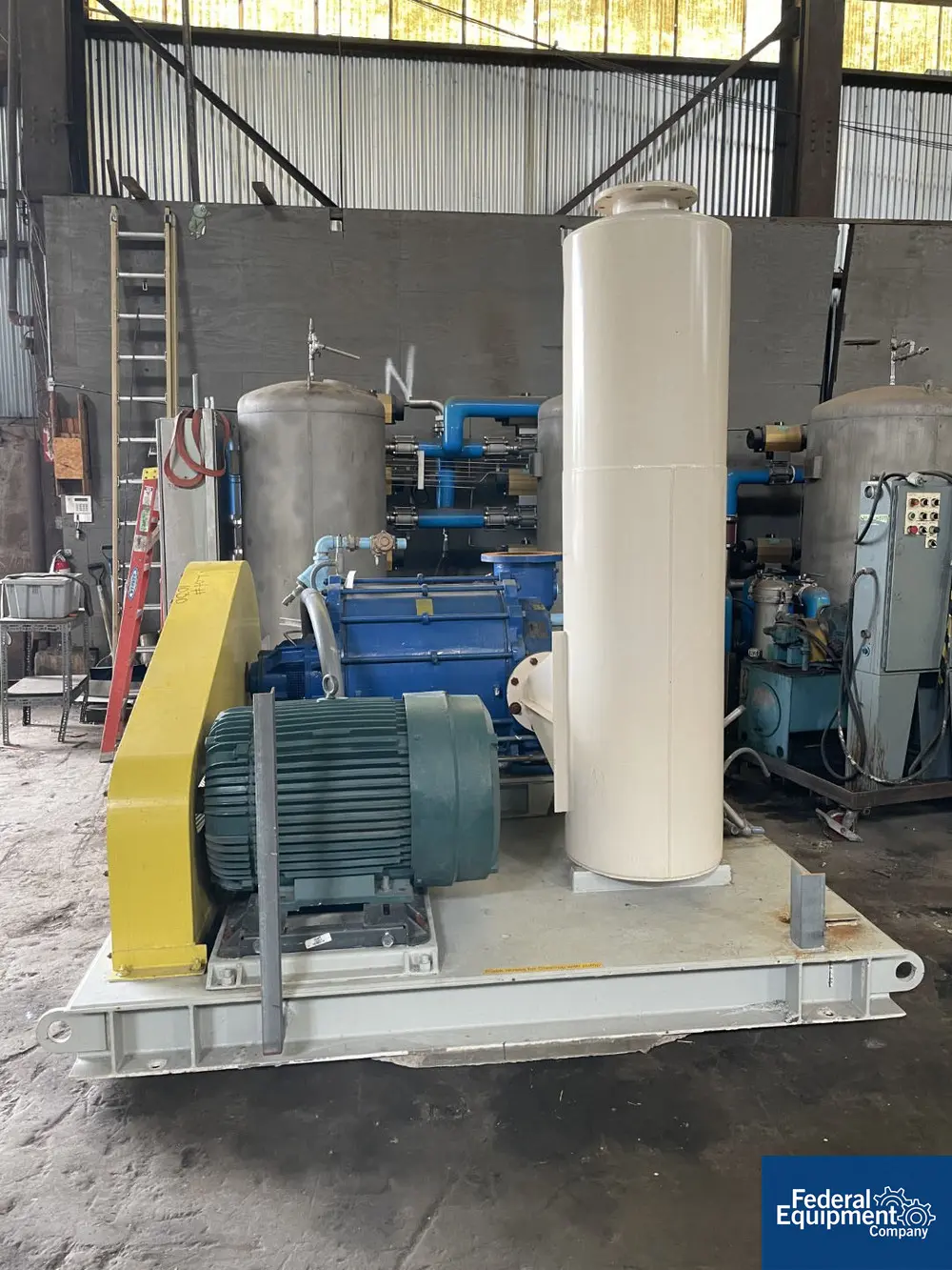 Nash #XL500/7, Liquid Ring Vacuum Pump, carbon steel, 125 HP, 460 V., 1785" RPM motor, 735 RPM pump, 10" in/ - Image 1