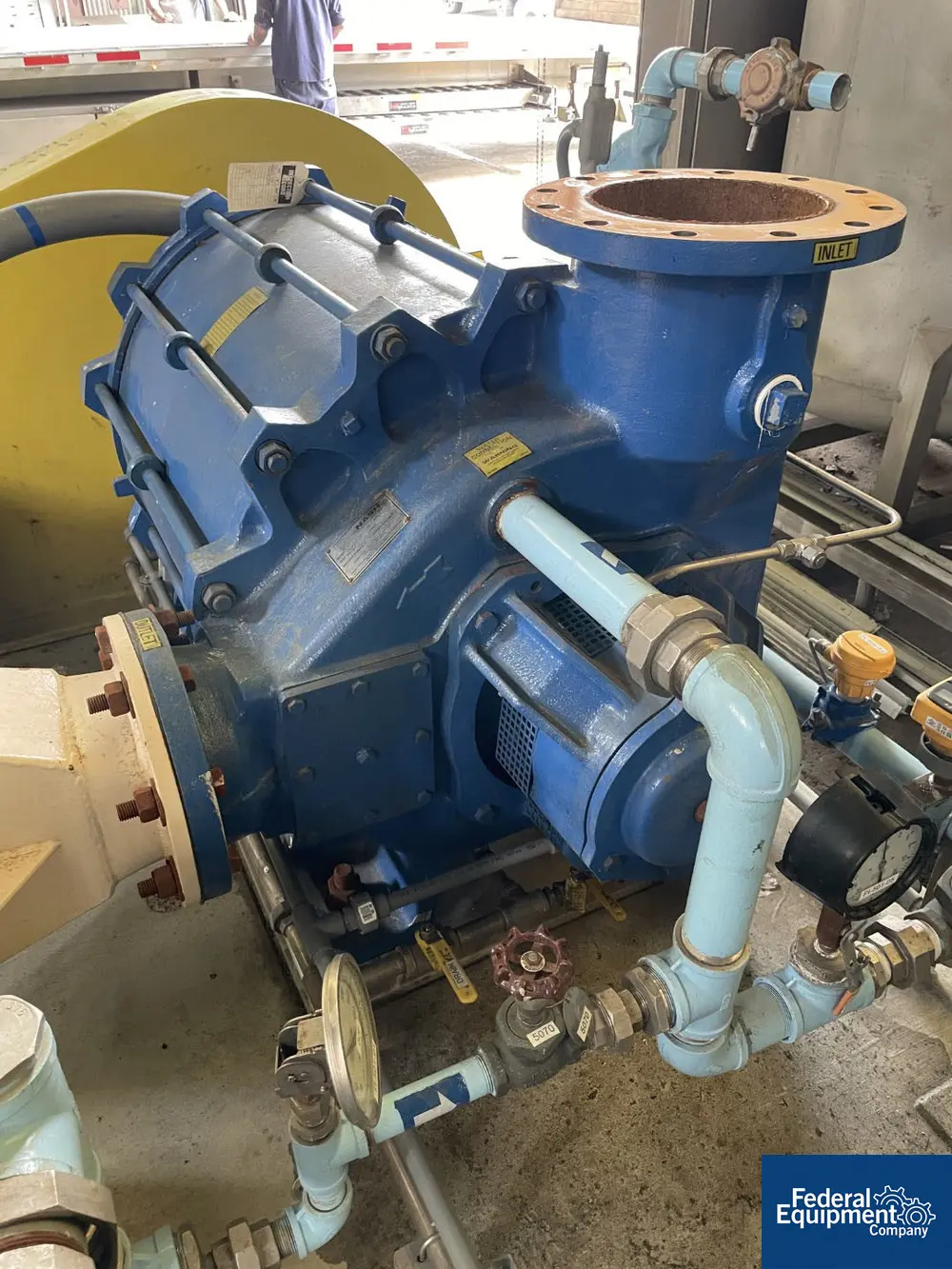 Nash #XL500/7, Liquid Ring Vacuum Pump, carbon steel, 125 HP, 460 V., 1785" RPM motor, 735 RPM pump, 10" in/ - Image 4