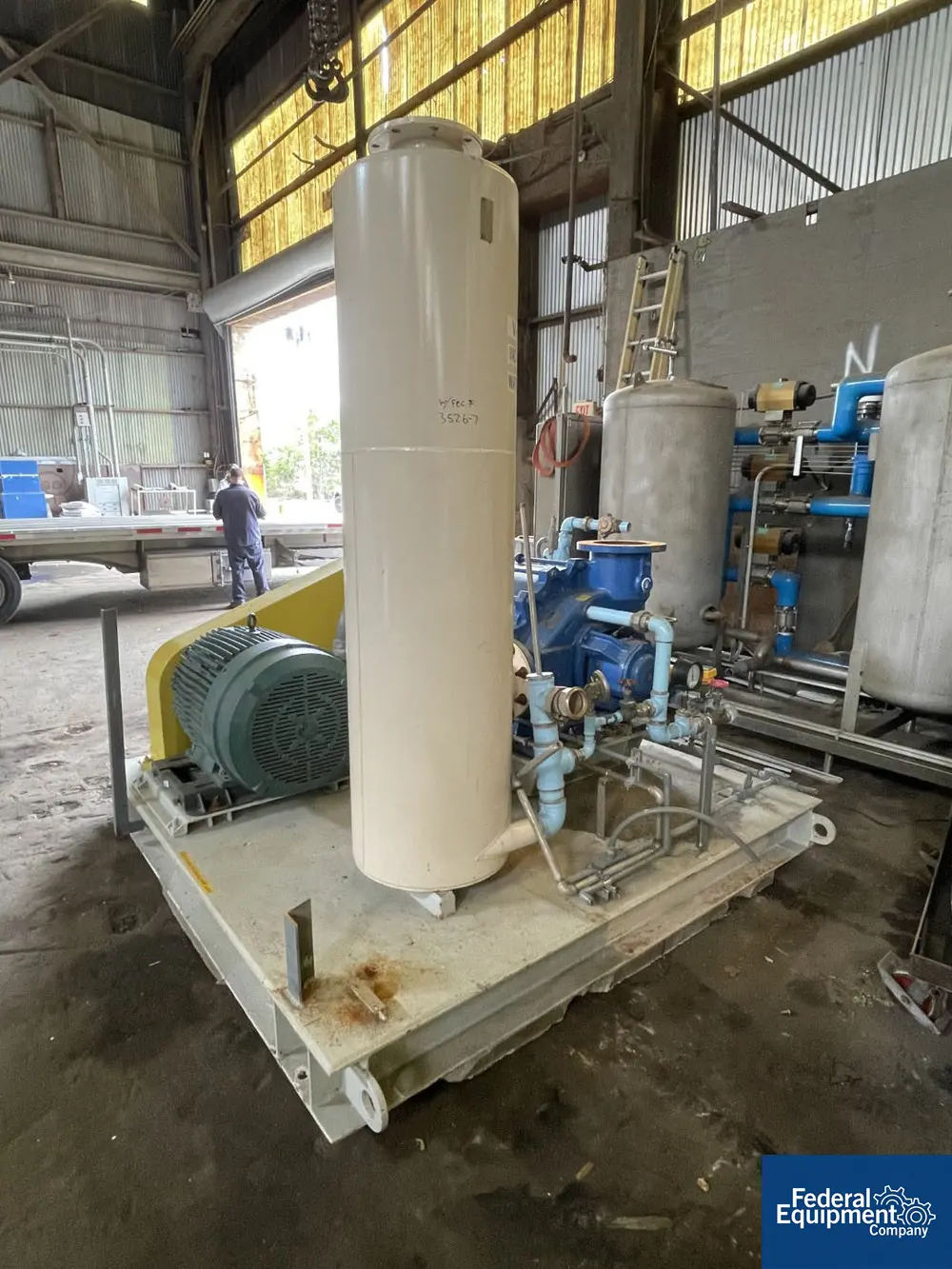 Nash #XL500/7, Liquid Ring Vacuum Pump, carbon steel, 125 HP, 460 V., 1785" RPM motor, 735 RPM pump, 10" in/ - Image 5