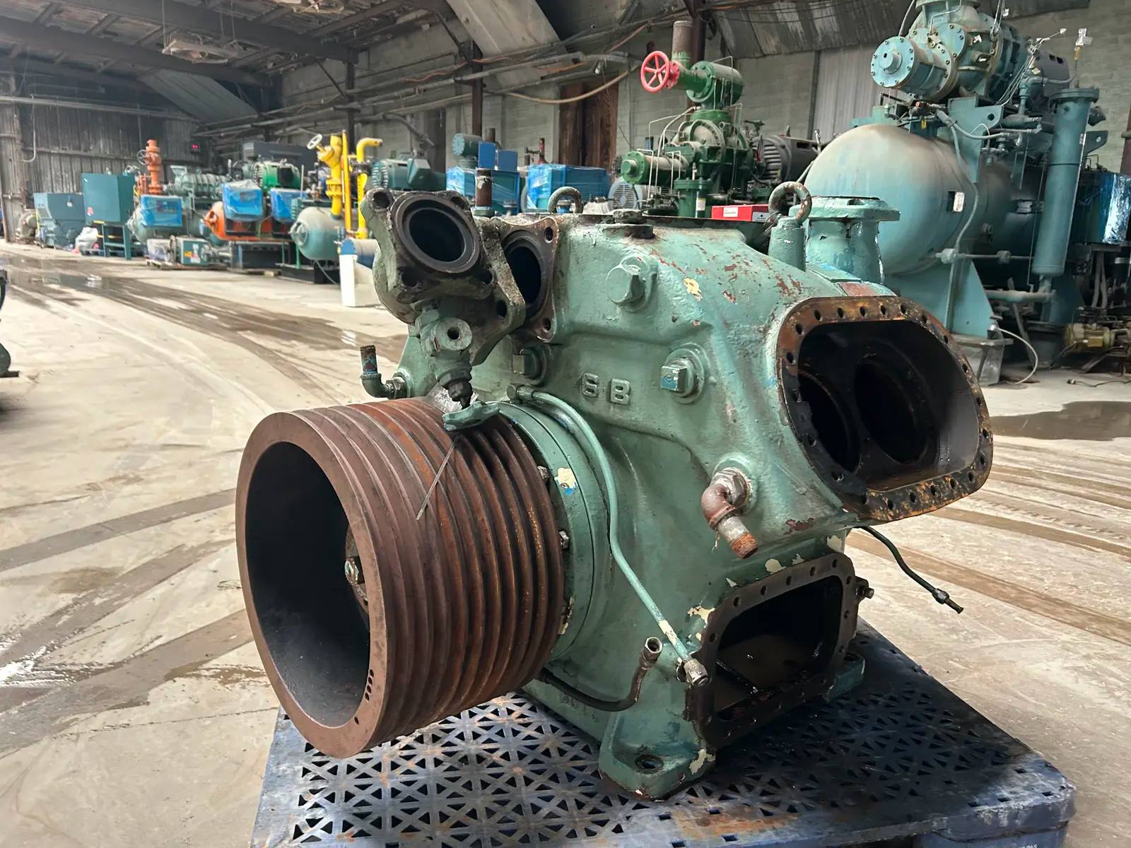 Mycom #N6B, Reciprocating Compressor Skeleton Frame, 6-Cylinder, 1989 - Image 5