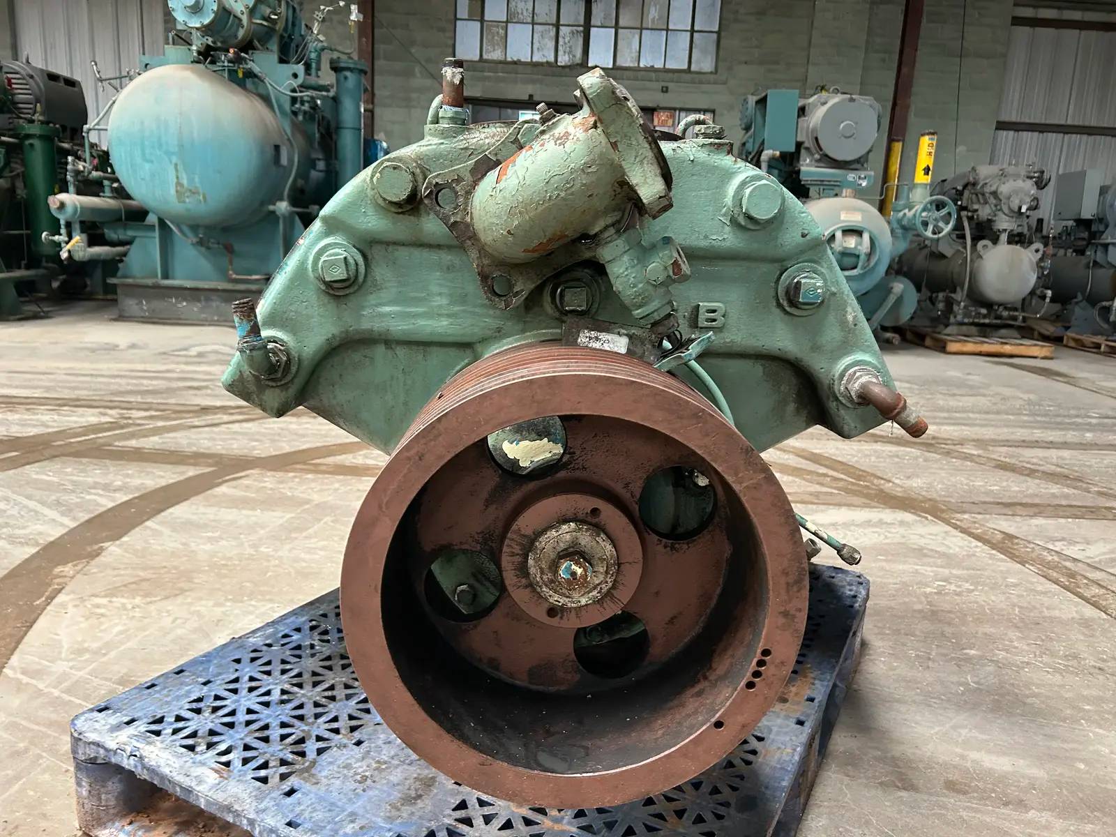 Mycom #N6B, Reciprocating Compressor Skeleton Frame, 6-Cylinder, 1989 - Image 6