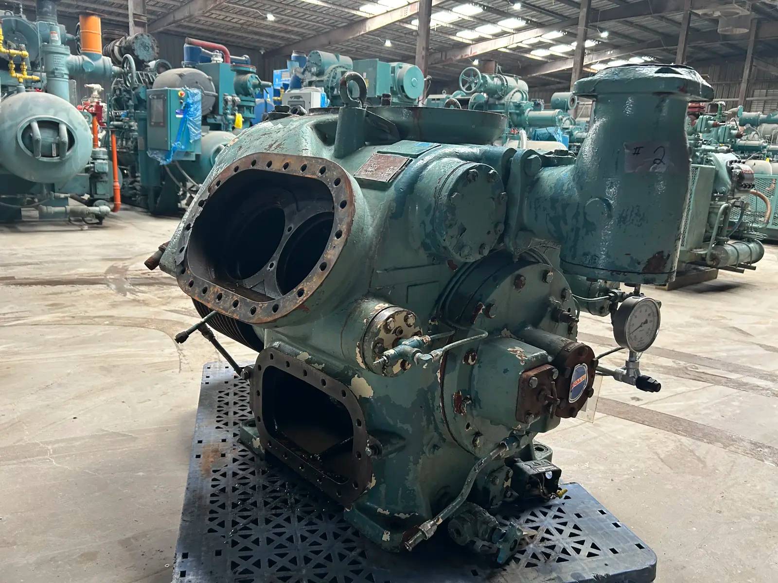 Mycom #N6B, Reciprocating Compressor Skeleton Frame, 6-Cylinder, 1989 - Image 10