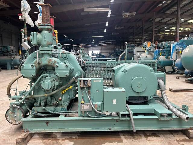100 HP Hasegawa #VML6A, Ammonia Reciprocating Compressor Package, 6-Cylinder, Belt Driven, R-717, 350 psig - Image 8