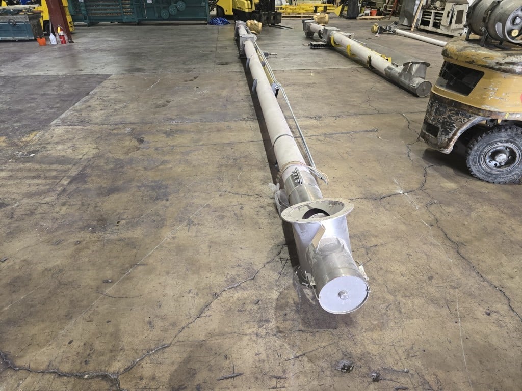 8" diameter x 40' long, Auger w/Motor & Single-Reduction Worm Reducer, 10" Inlet diameter, 12" Outlet - Image 6