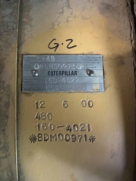 2000 KW Caterpillar #3516B, diesel generator set, 480 Volts, 2000 - Image 3