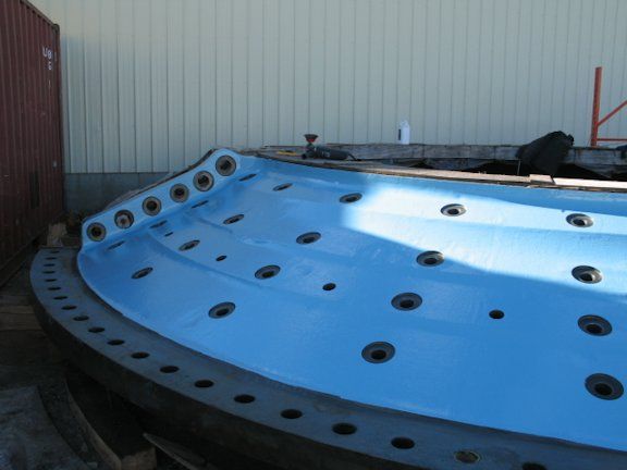 21.75' x 43' ANI Mineral Processing ball mill, wet overflow dischrage type, unused, 2001 - Image 4