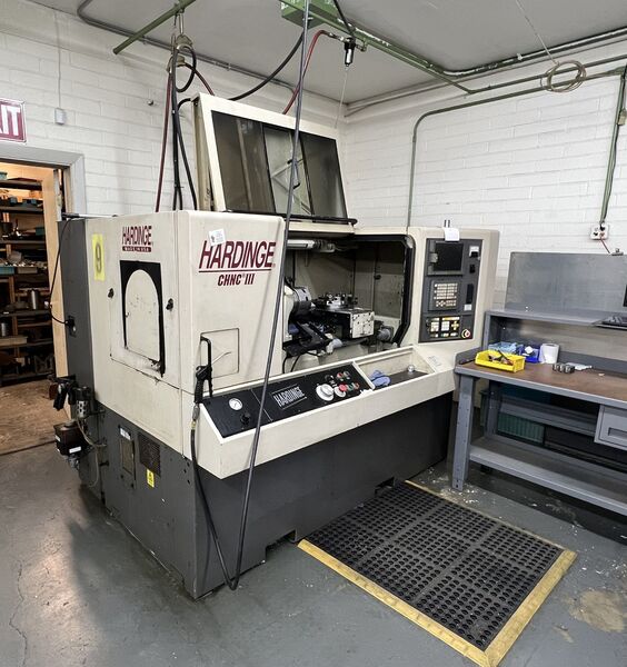 Hardinge #CHNC-III, CNC lathe, Fanuc 18iT, 14" swing, 1.6" bar, 10 HP, 5000 RPM - Image 1