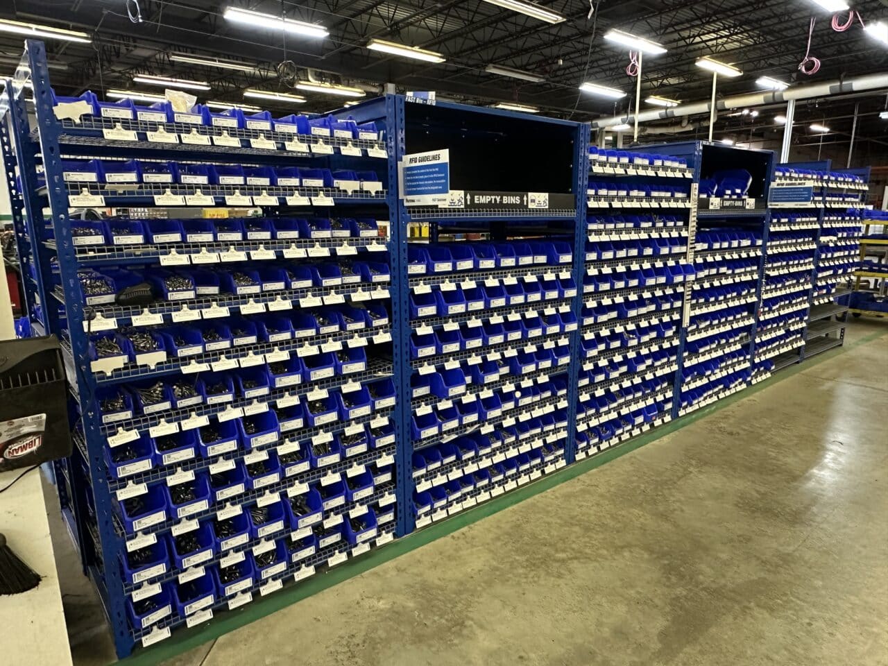Large Inventory of, Fastenal Stainless Steel hardware & organized bin / shelving system, machine screws - Image 1