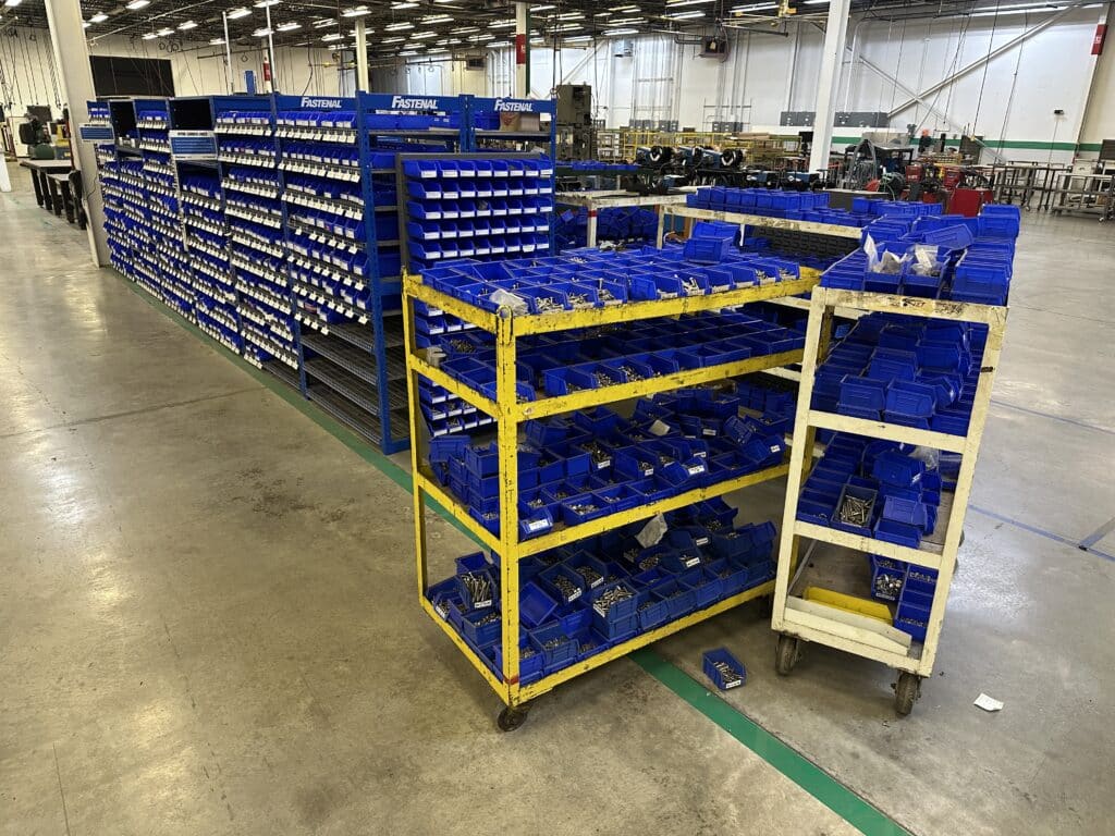 Large Inventory of, Fastenal Stainless Steel hardware & organized bin / shelving system, machine screws - Image 2