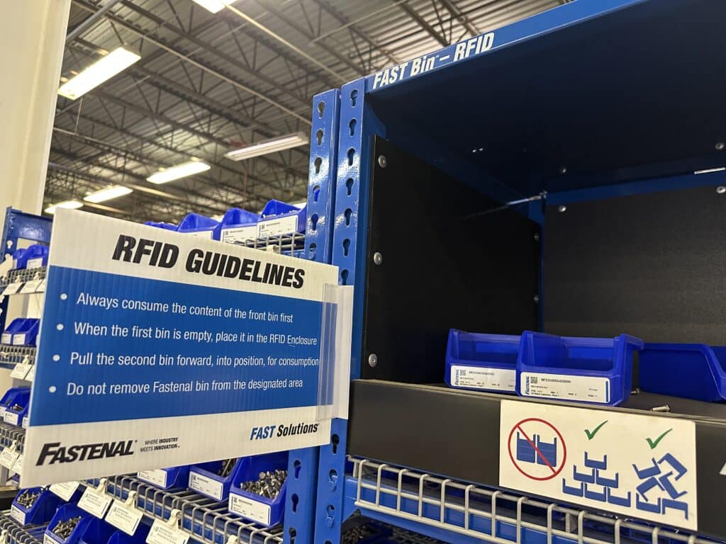 Large Inventory of, Fastenal Stainless Steel hardware & organized bin / shelving system, machine screws - Image 3