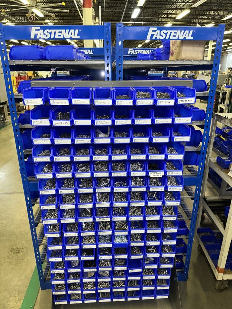 Large Inventory of, Fastenal Stainless Steel hardware & organized bin / shelving system, machine screws - Image 7